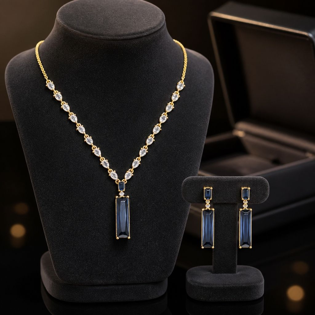 Elegant Crystal Necklace Set