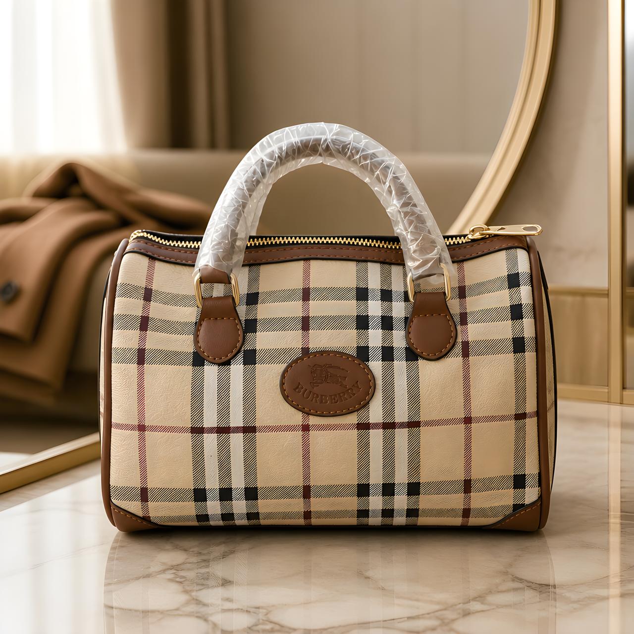 Luxury Beige Travel Handbag