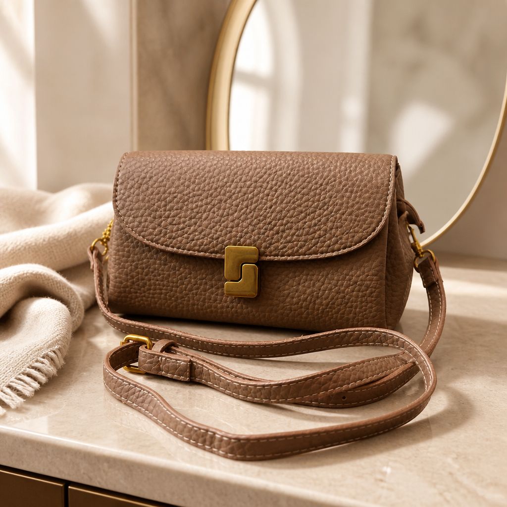 Mocha Elegance Crossbody Bag