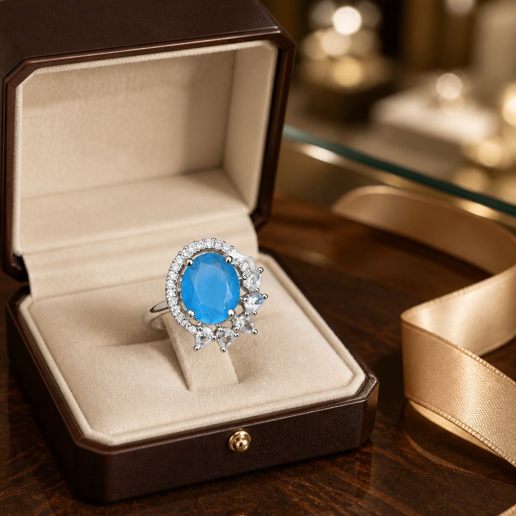 Sky Aura Crystal Ring