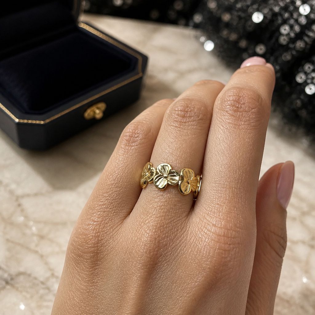 Golden Petal Ring