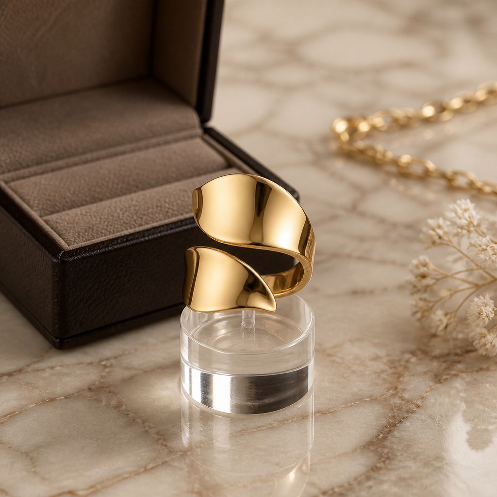 Golden Flow Ring