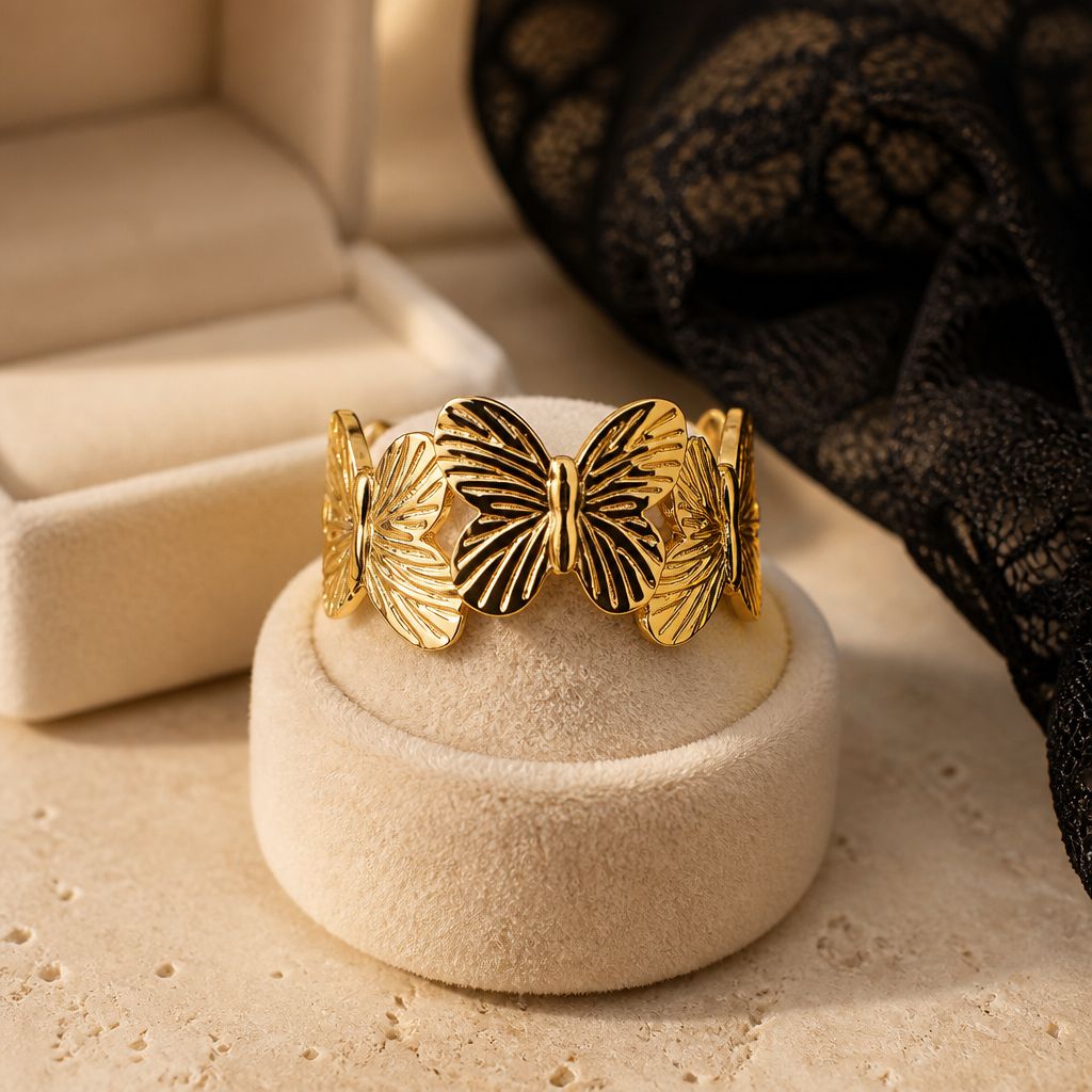 Golden Butterfly Ring