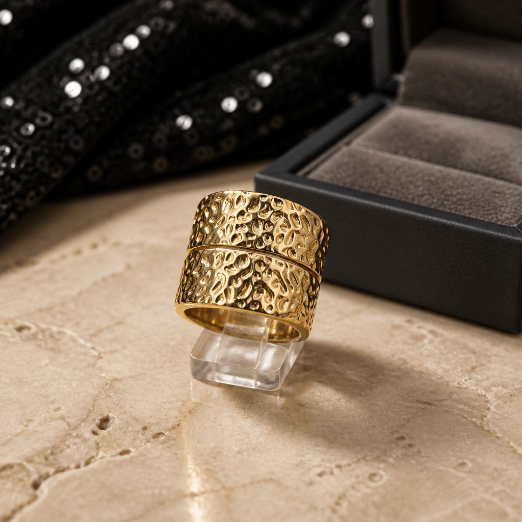 Molten Gold Statement Ring