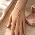 Crystal Heart Hand Bracelet