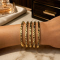 Textured Gold Hand Cuff