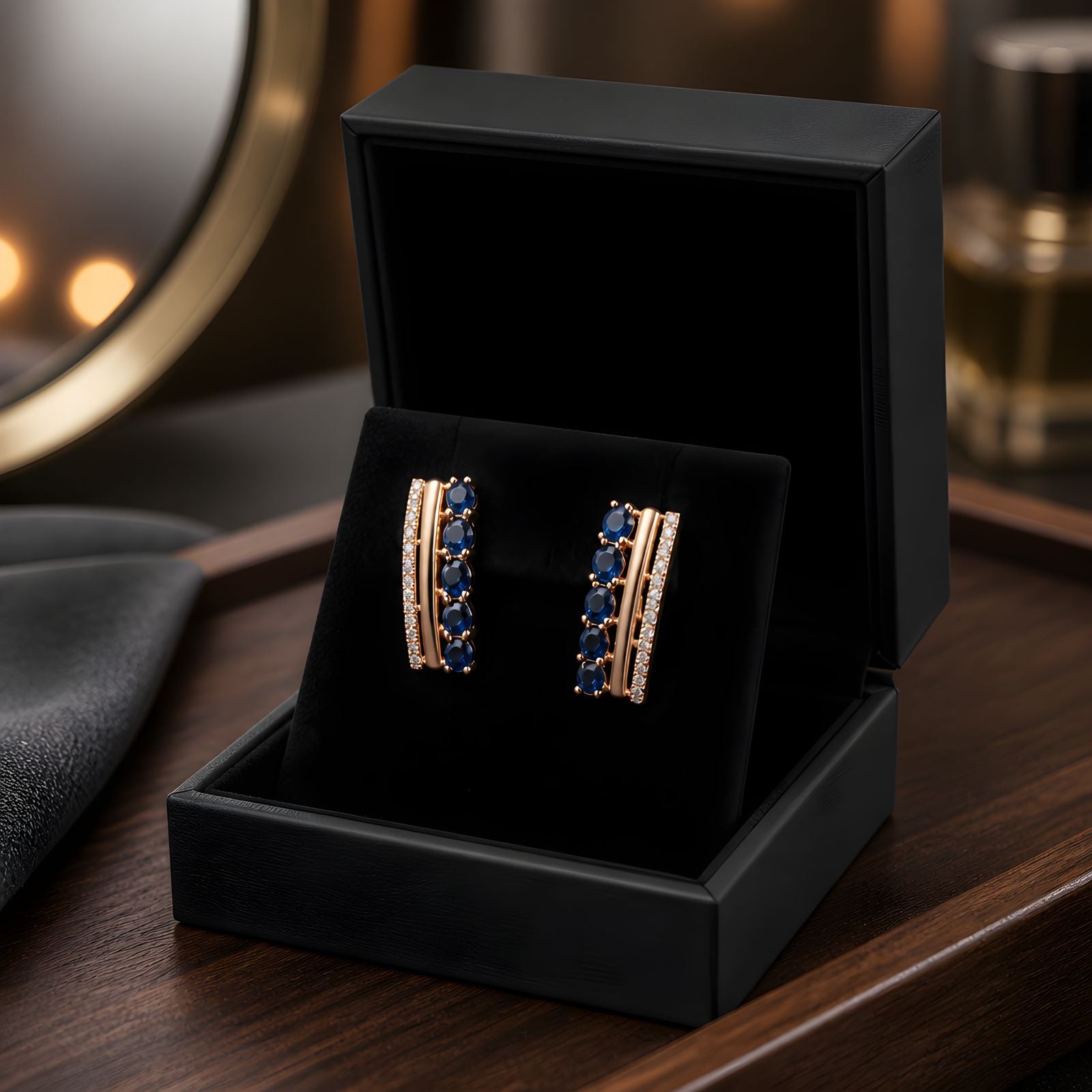 Royal Sapphire Stud Earrings
