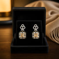 Crystal Charm Drop Earrings