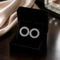 Crystal Circle Stud Earrings