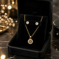 Crystal Pendant Necklace Set