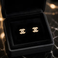 Crystal Logo Stud Earrings