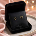 Minimalist Heart Stud Earrings