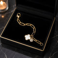 White Clover Charm Bracelet