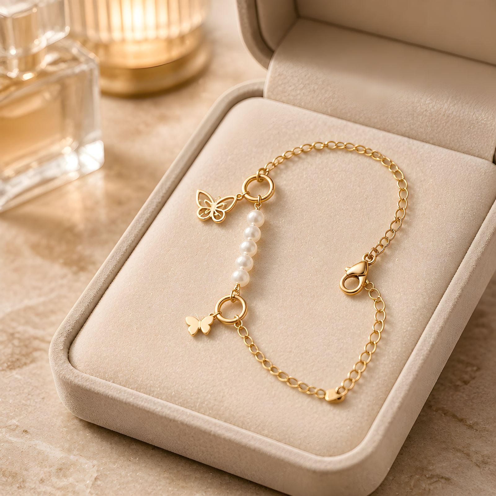 Pearl Butterfly Bracelet