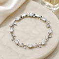 Crystal Vine Bracelet (Silver Clear Stone)