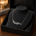 Crystal Leaf Pendant Necklace