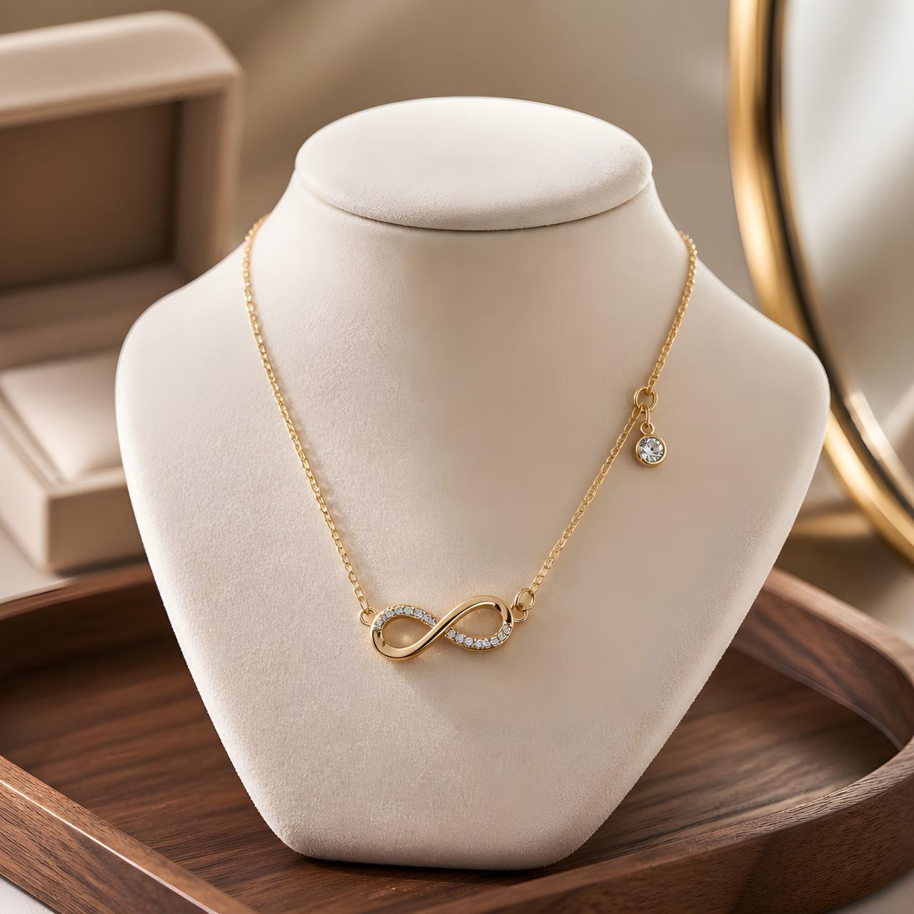 Infinity Crystal Pendant Necklace