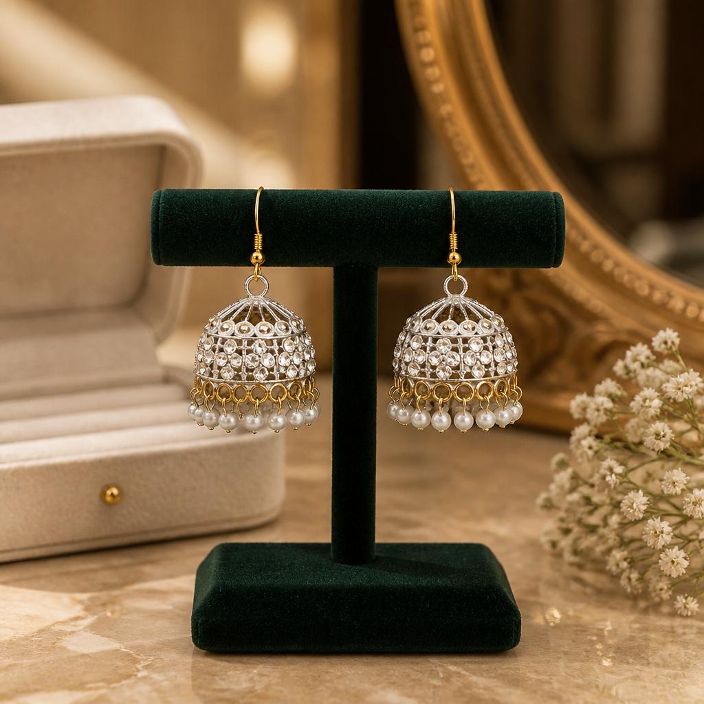Crystal Crown Jhumka