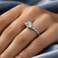 Silver Solitaire Spark Ring