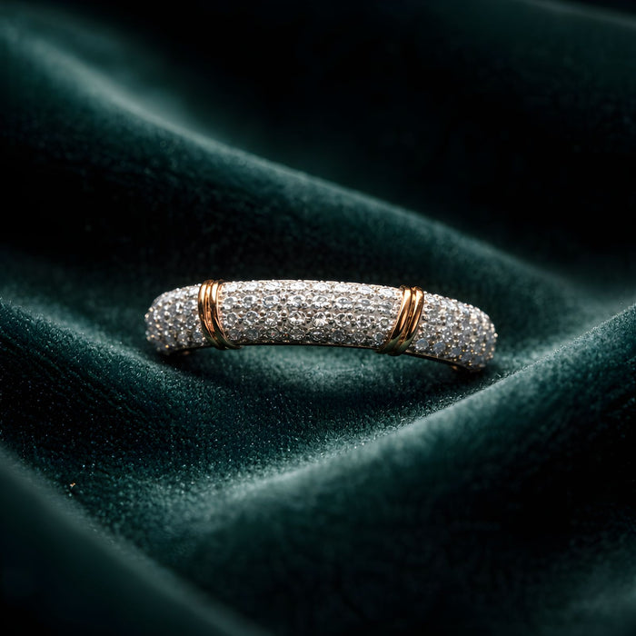 Golden Pavé Band Ring