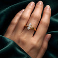Golden Twin Heart Ring