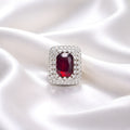 Ruby Halo Statement Ring