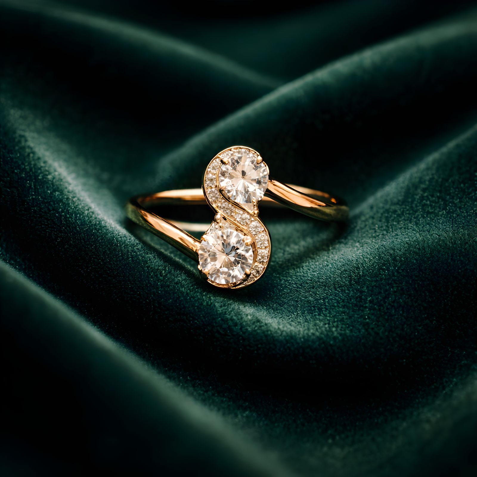 Golden Infinity Spark Ring