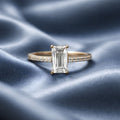 Golden Emerald Cut Ring
