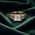 Golden Princess Cut Ring