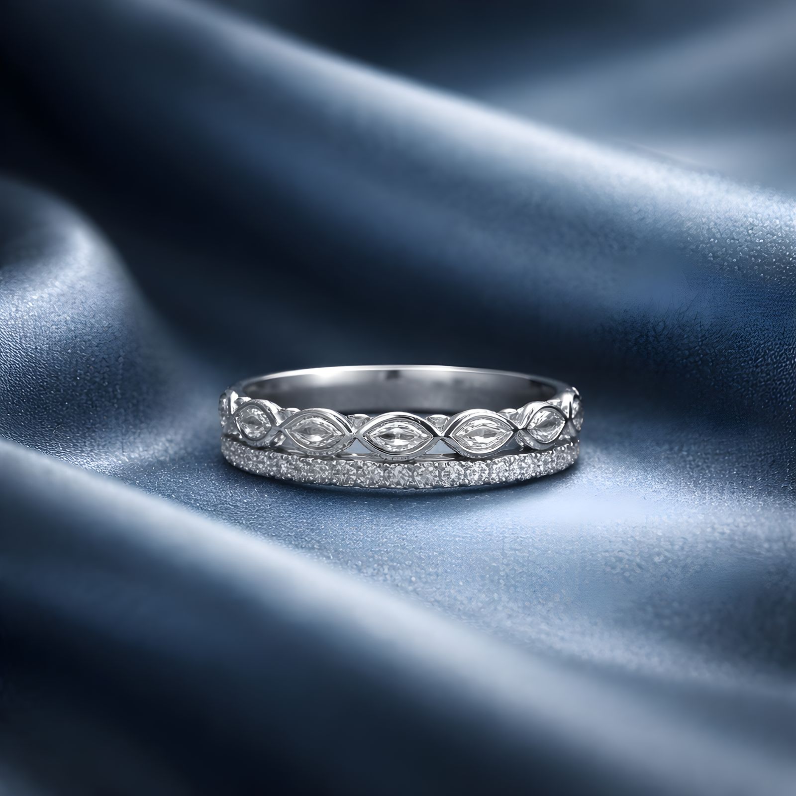 Silver Infinity Spark Ring