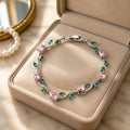 Tulip Bracelet – Silver Pink Green Edition