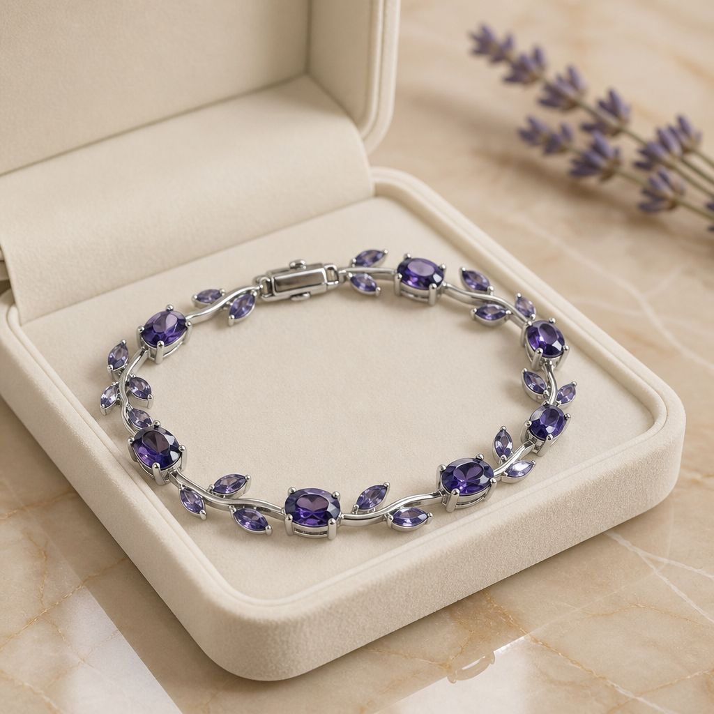 Tulip Bracelet – Silver Purple Edition