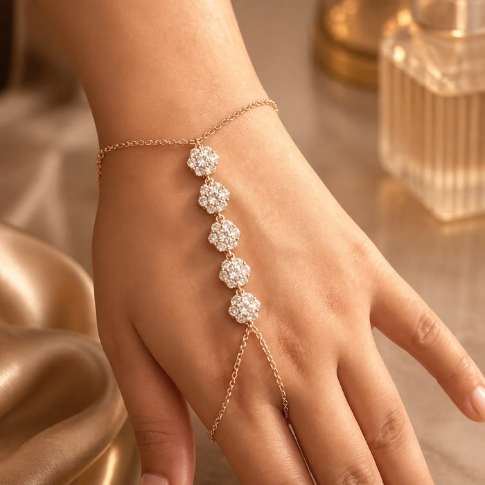 Crystal Blossom Hand Chain