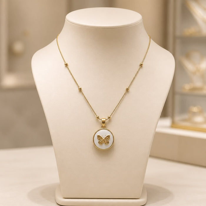 Butterfly Charm Gold Pendant