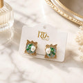 Elegant Floral Pearl Stud Earrings