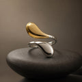 Twist Wave Dual Tone Open Ring