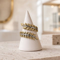 Golden Leaf Vine Stack Ring.