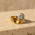 Molten Duo Tone Sculpted Ring