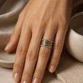 Golden Rhythm Layered Stack Ring