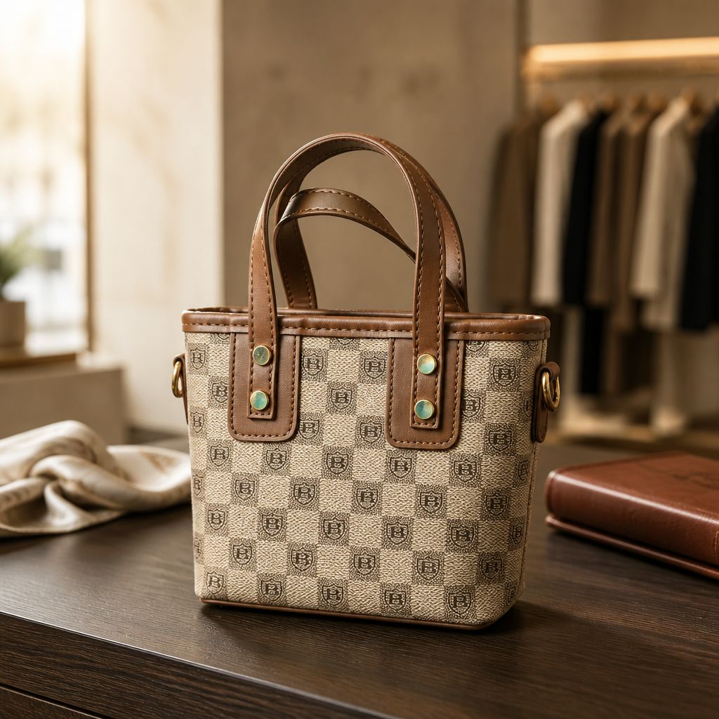 Classic Checkered Tote Bag