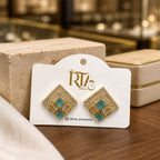 Luxury Geometric Crystal Stud Earrings