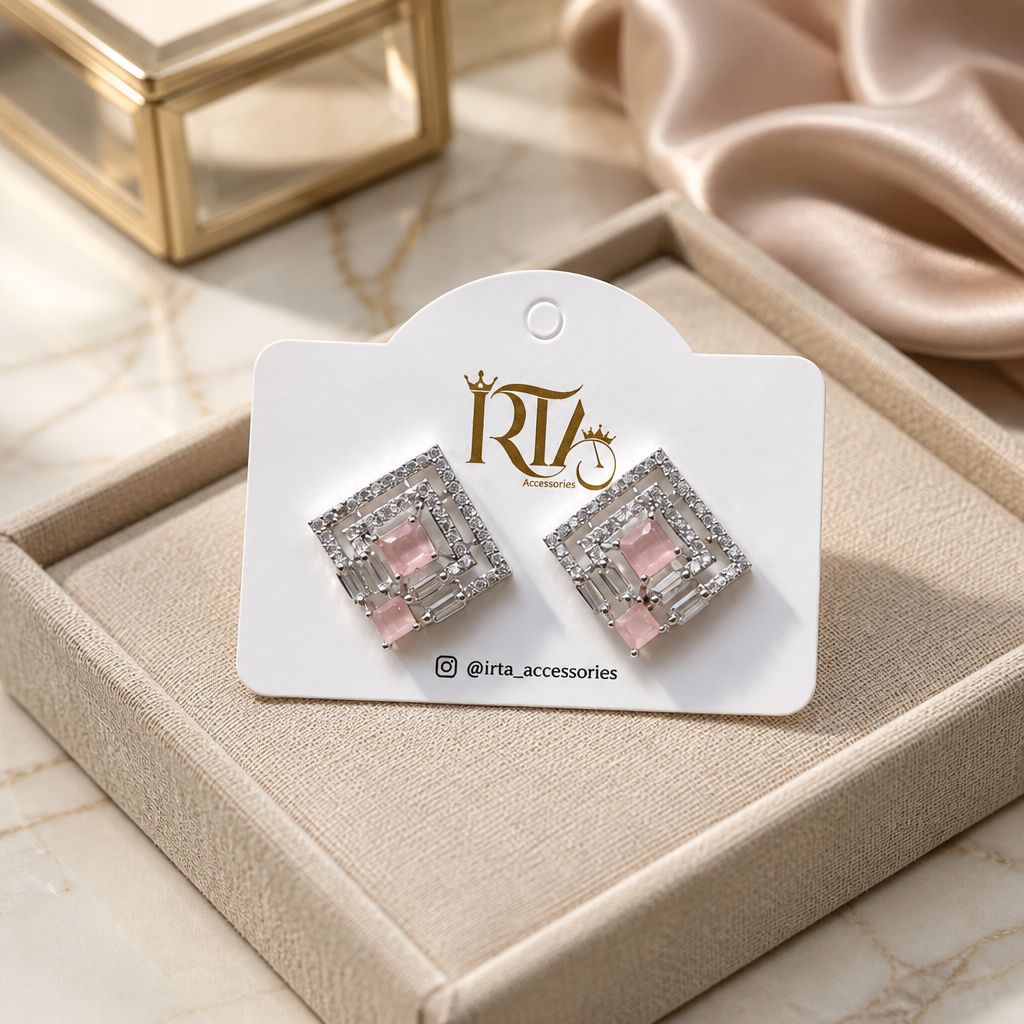 Luxury Geometric Crystal Stud Earrings