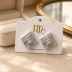 Luxury Geometric Crystal Stud Earrings