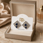 Luxury Geometric Crystal Stud Earrings