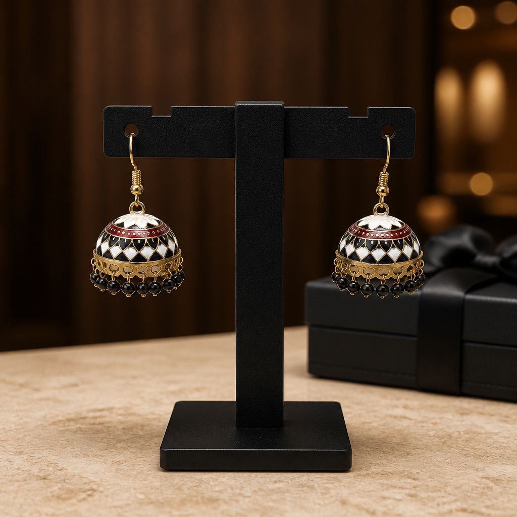 Royal Meenakari Jhumka Earrings