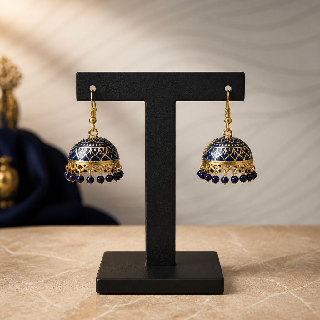 Royal Meenakari Jhumka Earrings