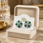 Crystal Bloom Stud Earrings