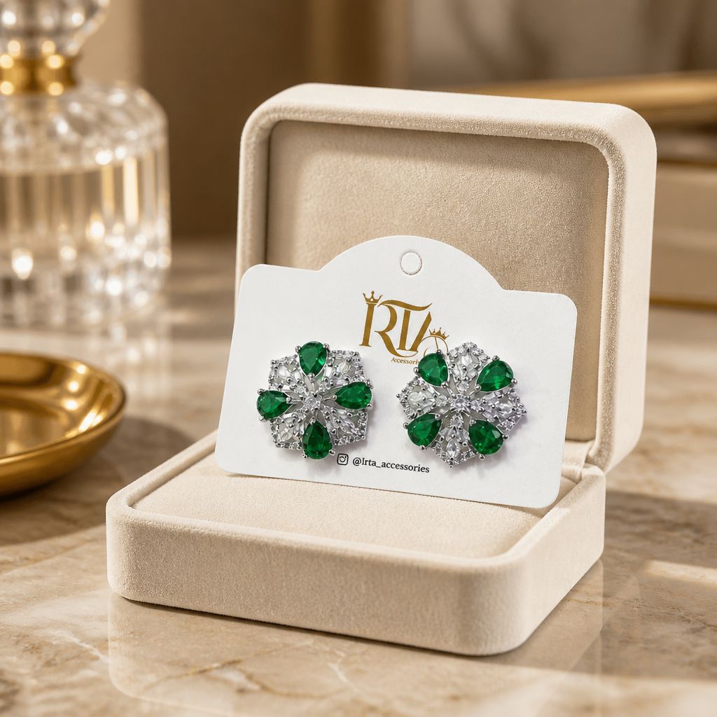 Crystal Bloom Stud Earrings