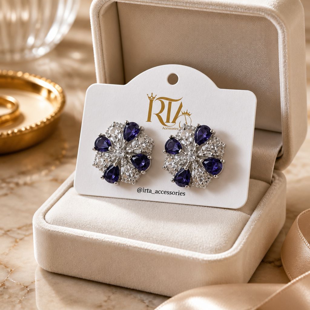 Crystal Bloom Stud Earrings