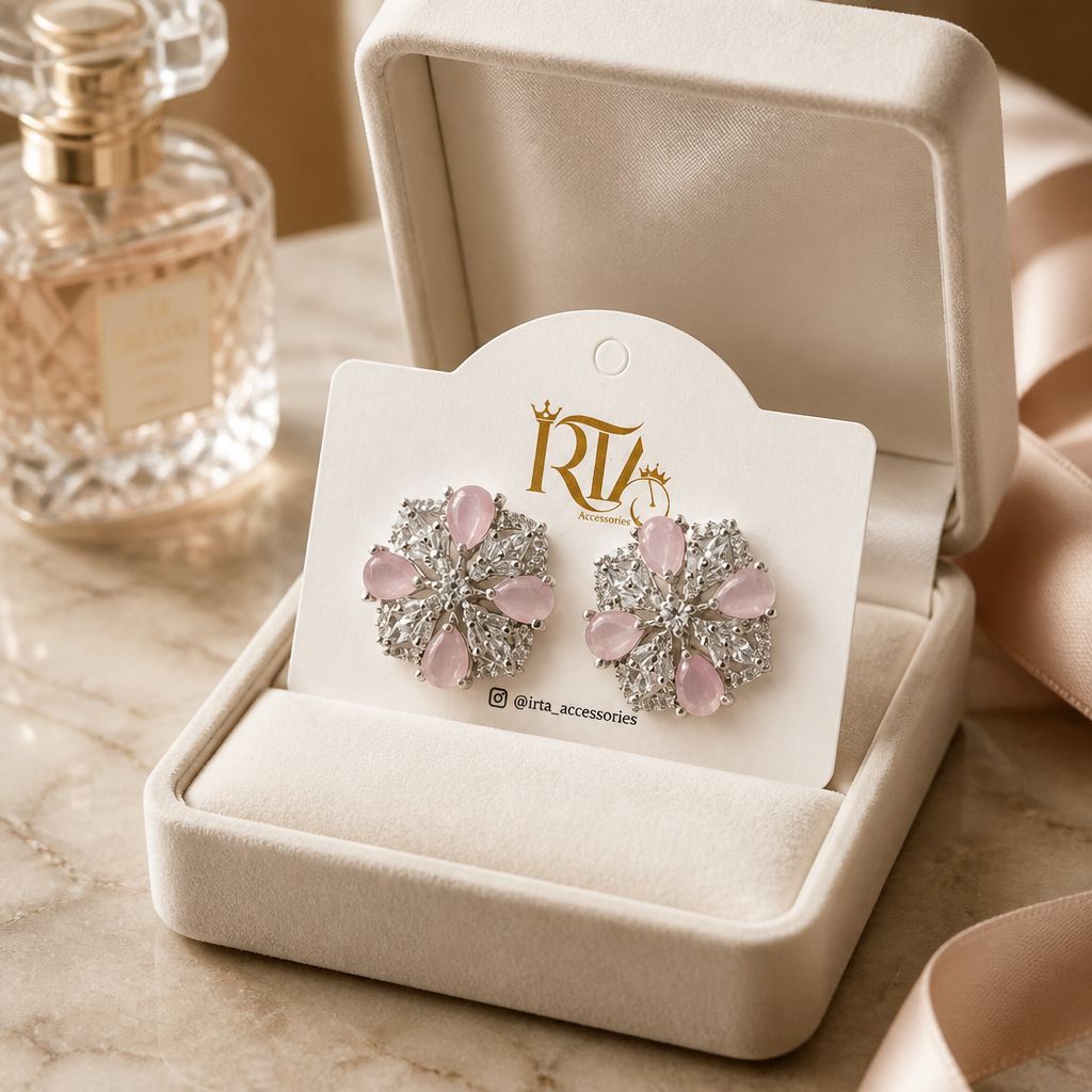 Crystal Bloom Stud Earrings